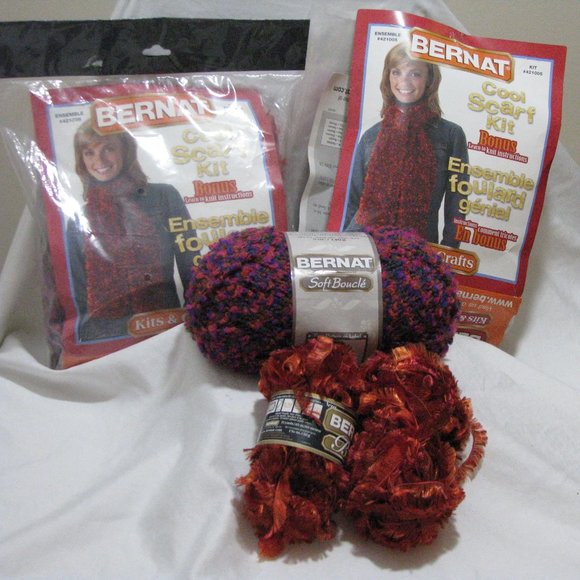 2 Bernat Cool Scarf Kits - Picture 2 of 3